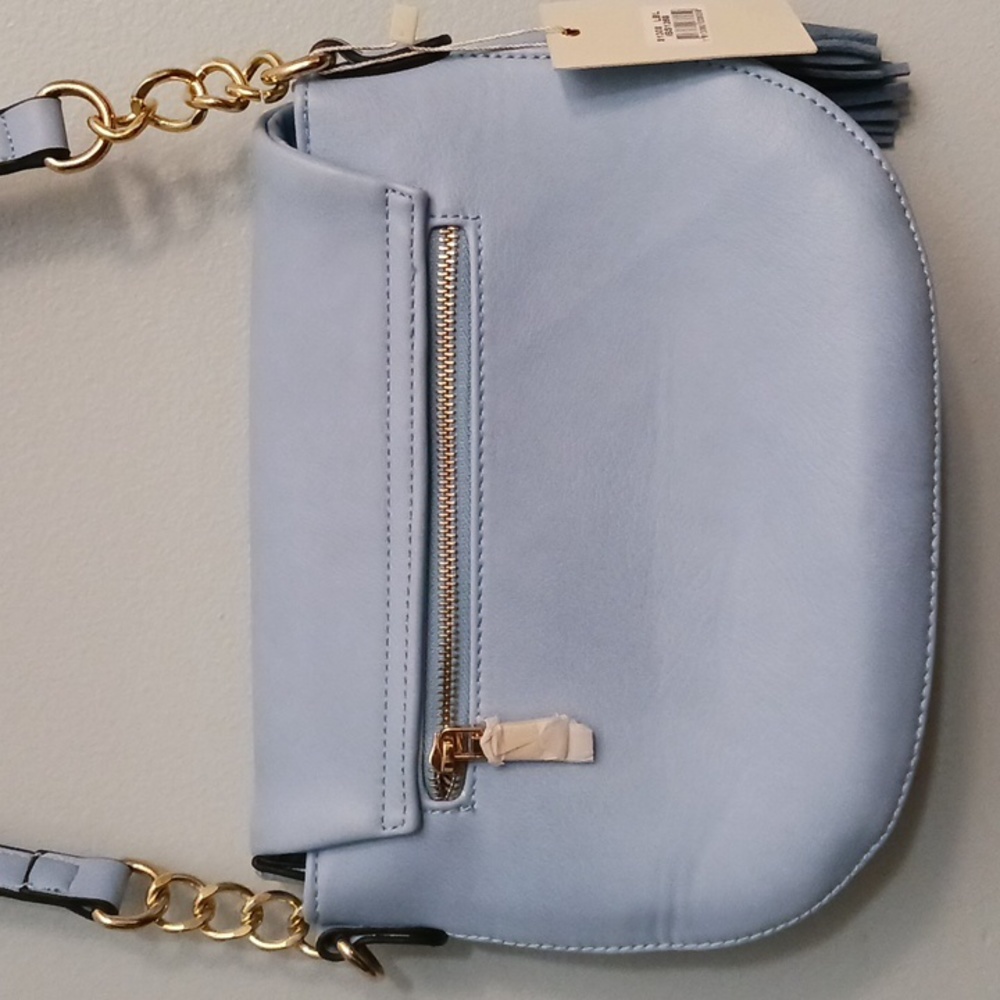 Isabelle size small women's crossbody bag in light blue. - Picture 5 of 17